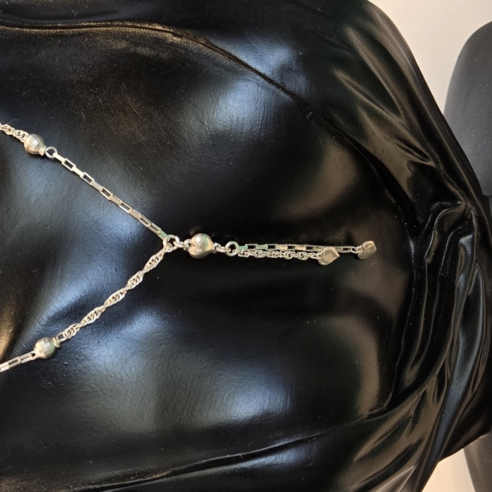 Elegant Silver Necklace with Pearl Accents